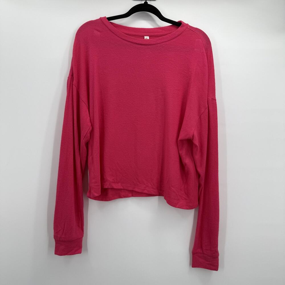 Fornia Shirt Womens Large Pink Long Sleeve Drop Shoulder Boxy Relaxed‎ Fit SOFT